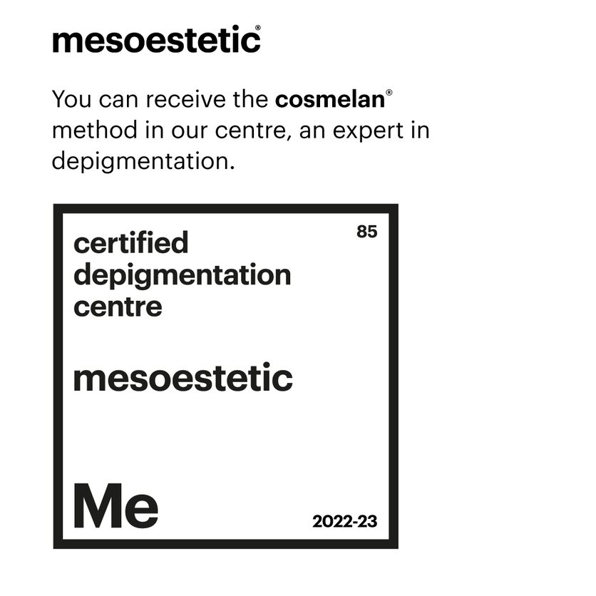 mesoestetic - cosmelan method. Experts in depigmentation.