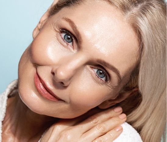 Woman with radiant skin after Restylane Vital