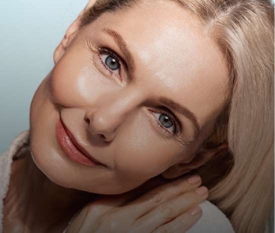 Woman with radiant skin after Restylane Vital