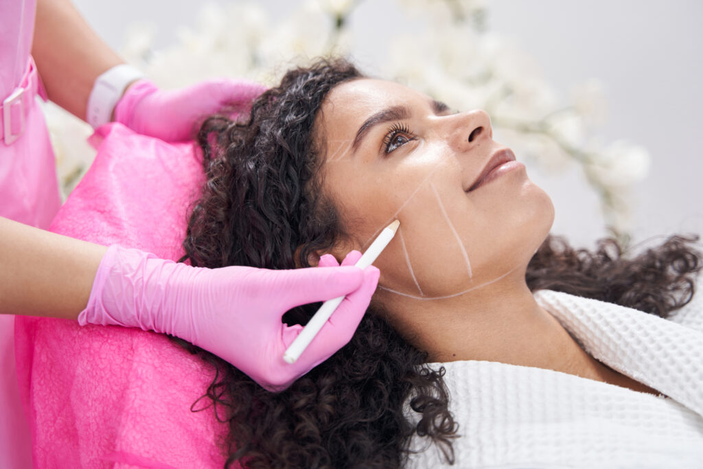 woman receiving threads essex treatment
